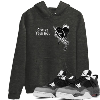 4s Fear shirts to match jordans Give Me Your Soul sneaker match tees Air Jordan 4 Retro Fear match shoes to clothes SNRT Sneaker Tees unisex cotton Charcoal Heather 1 shirts