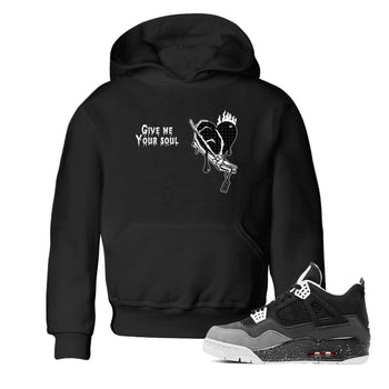 4s Fear shirts to match jordans Give Me Your Soul sneaker match tees Air Jordan 4 Retro Fear match shoes to clothes SNRT Sneaker Tees Youth Baby Black 1 tee