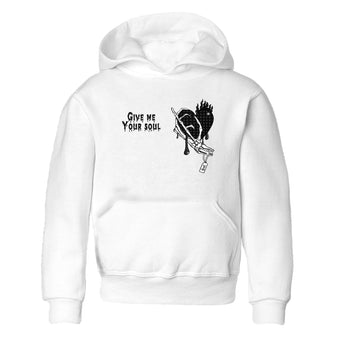 4s Fear shirts to match jordans Give Me Your Soul sneaker match tees Air Jordan 4 Retro Fear match shoes to clothes SNRT Sneaker Tees Youth Baby White 2 tee