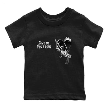 4s Fear shirts to match jordans Give Me Your Soul sneaker match tees Air Jordan 4 Retro Fear match shoes to clothes SNRT Sneaker Tees Youth Baby Black 2 tee
