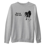 4s Fear shirts to match jordans Give Me Your Soul sneaker match tees Air Jordan 4 Retro Fear match shoes to clothes SNRT Sneaker Tees unisex cotton Heather Grey 2 shirts