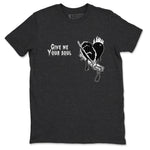 4s Fear shirts to match jordans Give Me Your Soul sneaker match tees Air Jordan 4 Retro Fear match shoes to clothes SNRT Sneaker Tees unisex cotton Charcoal Heather 2 shirts