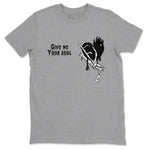 4s Fear shirts to match jordans Give Me Your Soul sneaker match tees Air Jordan 4 Retro Fear match shoes to clothes SNRT Sneaker Tees unisex cotton Heather Grey 2 shirts