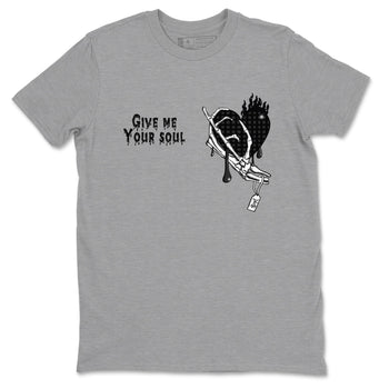 4s Fear shirts to match jordans Give Me Your Soul sneaker match tees Air Jordan 4 Retro Fear match shoes to clothes SNRT Sneaker Tees unisex cotton Heather Grey 2 shirts