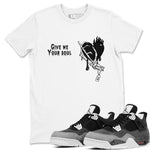 4s Fear shirts to match jordans Give Me Your Soul sneaker match tees Air Jordan 4 Retro Fear match shoes to clothes SNRT Sneaker Tees unisex cotton White 1 shirts