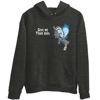4s Military Blue shirts to match jordans Give Me Your Soul unique Halloween sneaker tee Air Jordan 4 Military Blue SNRT Sneaker Release Tees unisex cotton Charcoal Heather 2 crew neck shirts