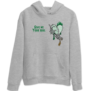 4s Pine Green shirts to match jordans Give Me Your Soul unique Halloween sneaker tee Air Jordan 4 Pine Green SNRT Sneaker Release Tees unisex cotton Heather Grey 2 crew neck shirts