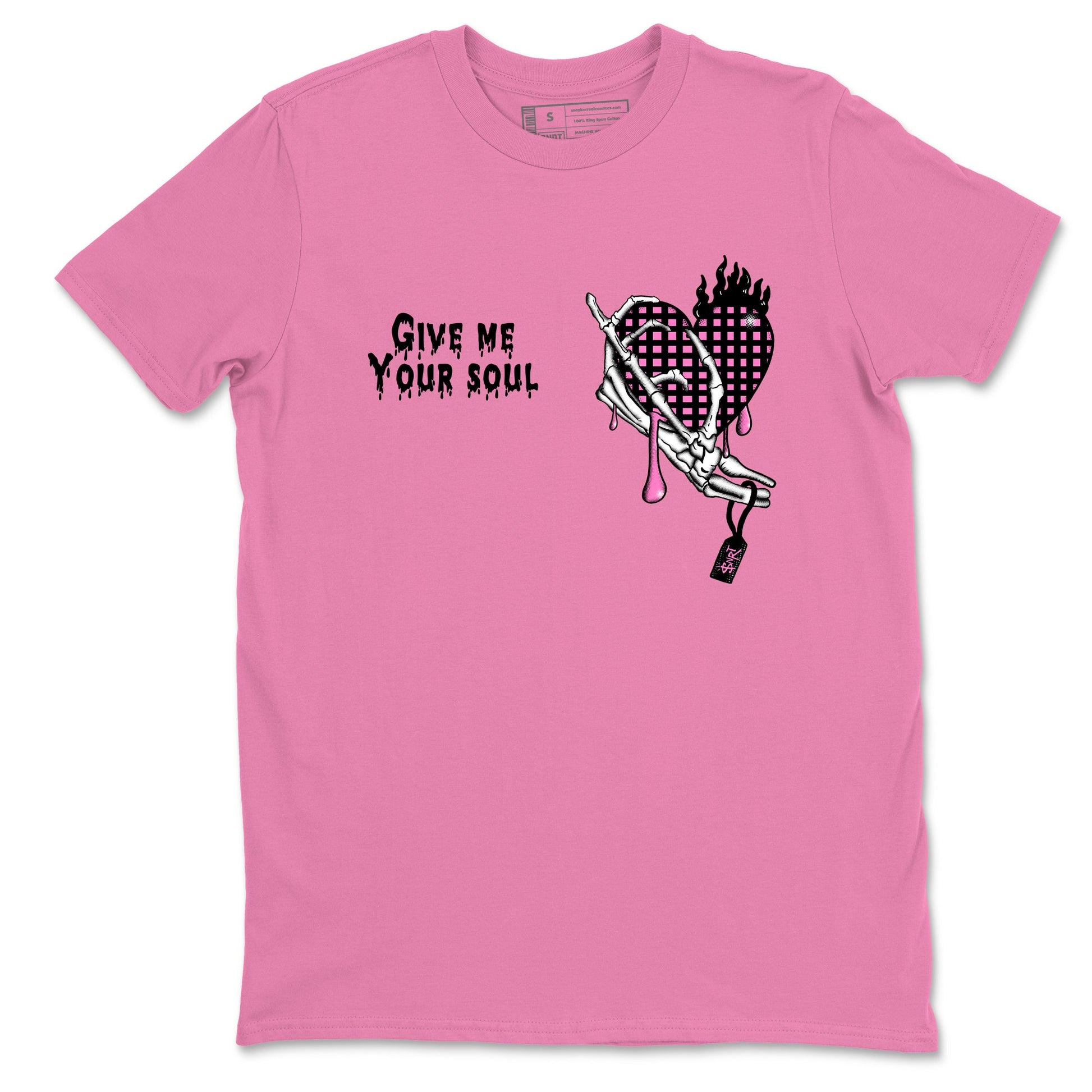 Perfect Valentine's Day Gifts graphic tee  – Sneaker Tees To Match Air Jordan 4 Pink Thunder – Give Me Your Soul Tee Bubble Gum 2