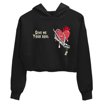 Perfect Valentine's Day Gifts graphic tee  – Graphic Tees To Match Air Jordan 4 Valentines Day – Give Me Your Soul Crop T-Shirt Black 2
