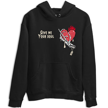 Perfect Valentine's Day Gifts graphic tee  – Graphic Tees To Match Air Jordan 4 Valentines Day – Give Me Your Soul Tee Black 2