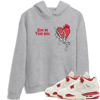 Perfect Valentine's Day Gifts graphic tee  – Graphic Tees To Match Air Jordan 4 Valentines Day – Give Me Your Soul Tee Heather Grey 1