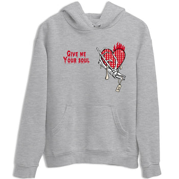 Perfect Valentine's Day Gifts graphic tee  – Graphic Tees To Match Air Jordan 4 Valentines Day – Give Me Your Soul Tee Heather Grey 2
