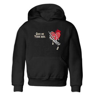 Perfect Valentine's Day Gifts graphic tee  – Graphic Tees To Match Air Jordan 4 Valentines Day – Give Me Your Soul Kids Graphic T-Shirt Black 2