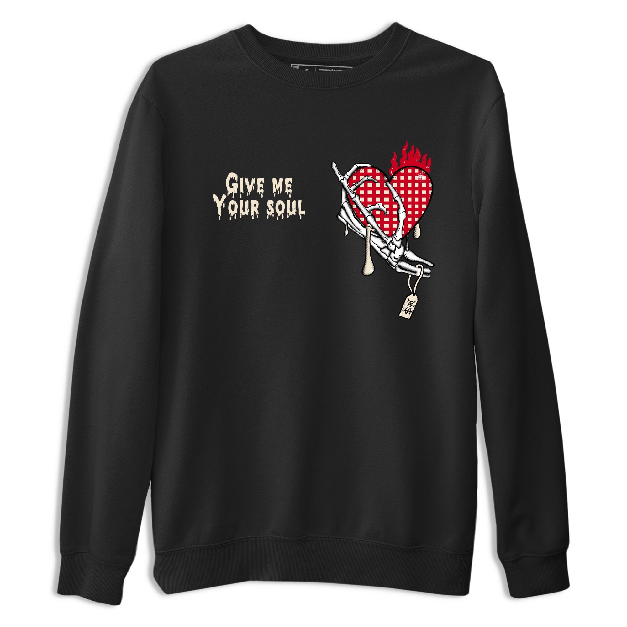 Perfect Valentine's Day Gifts graphic tee  – Graphic Tees To Match Air Jordan 4 Valentines Day – Give Me Your Soul Tee Black 2