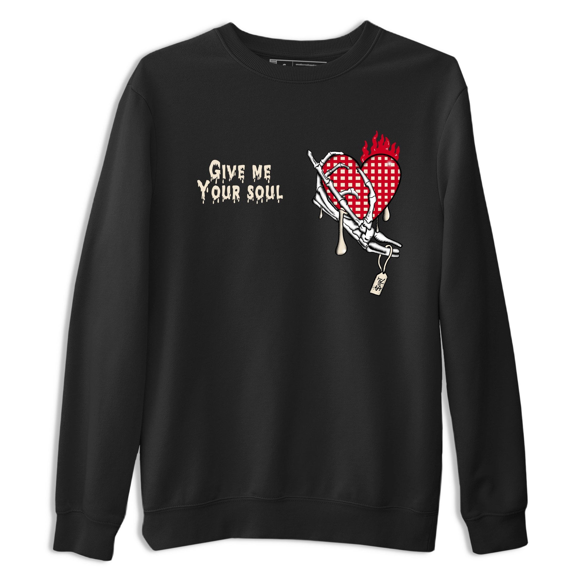 Perfect Valentine's Day Gifts graphic tee  – Graphic Tees To Match Air Jordan 4 Valentines Day – Give Me Your Soul Tee Black 2