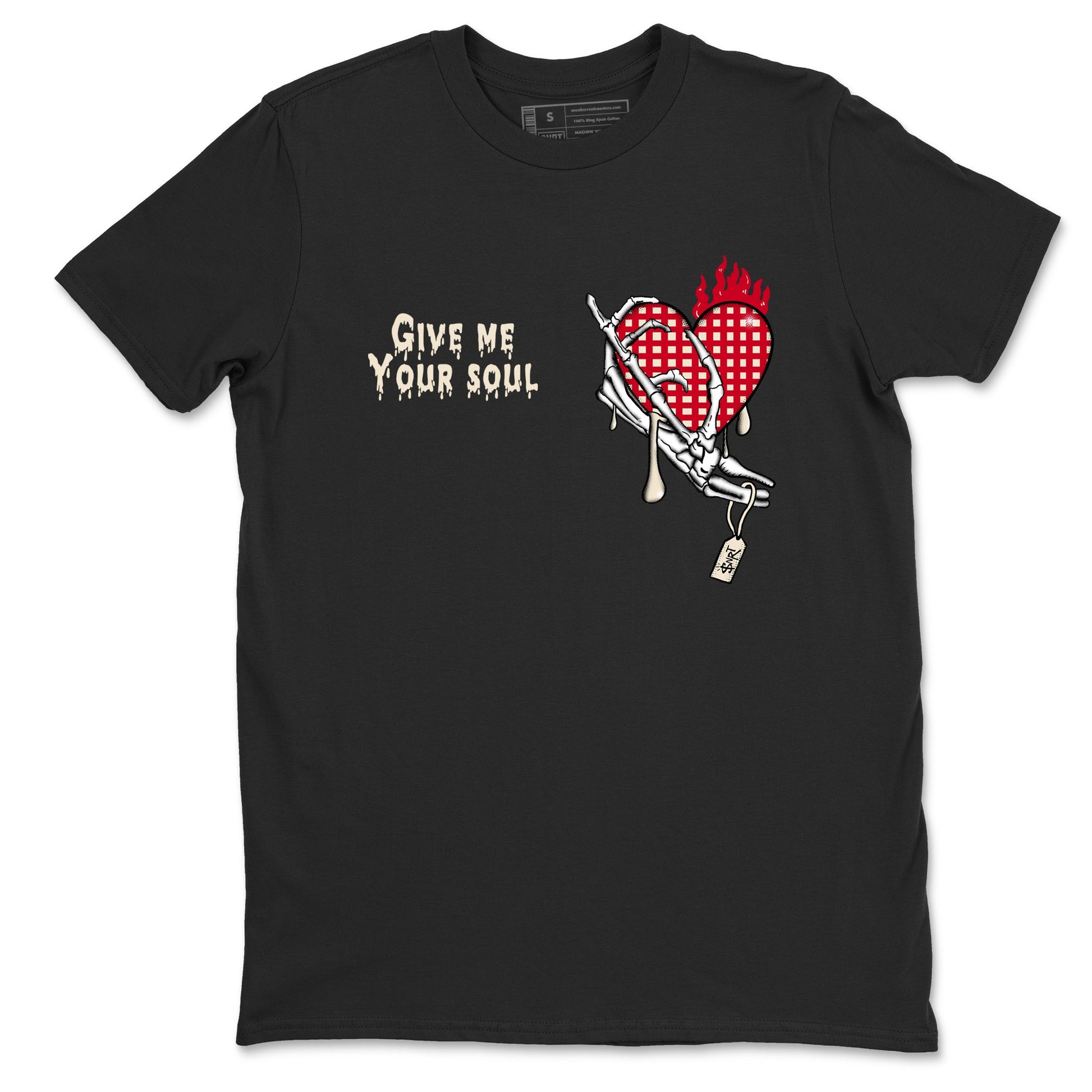 Perfect Valentine's Day Gifts graphic tee  – Graphic Tees To Match Air Jordan 4 Valentines Day – Give Me Your Soul Tee Black 2