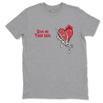 Perfect Valentine's Day Gifts graphic tee  – Graphic Tees To Match Air Jordan 4 Valentines Day – Give Me Your Soul Tee Heather Grey 2