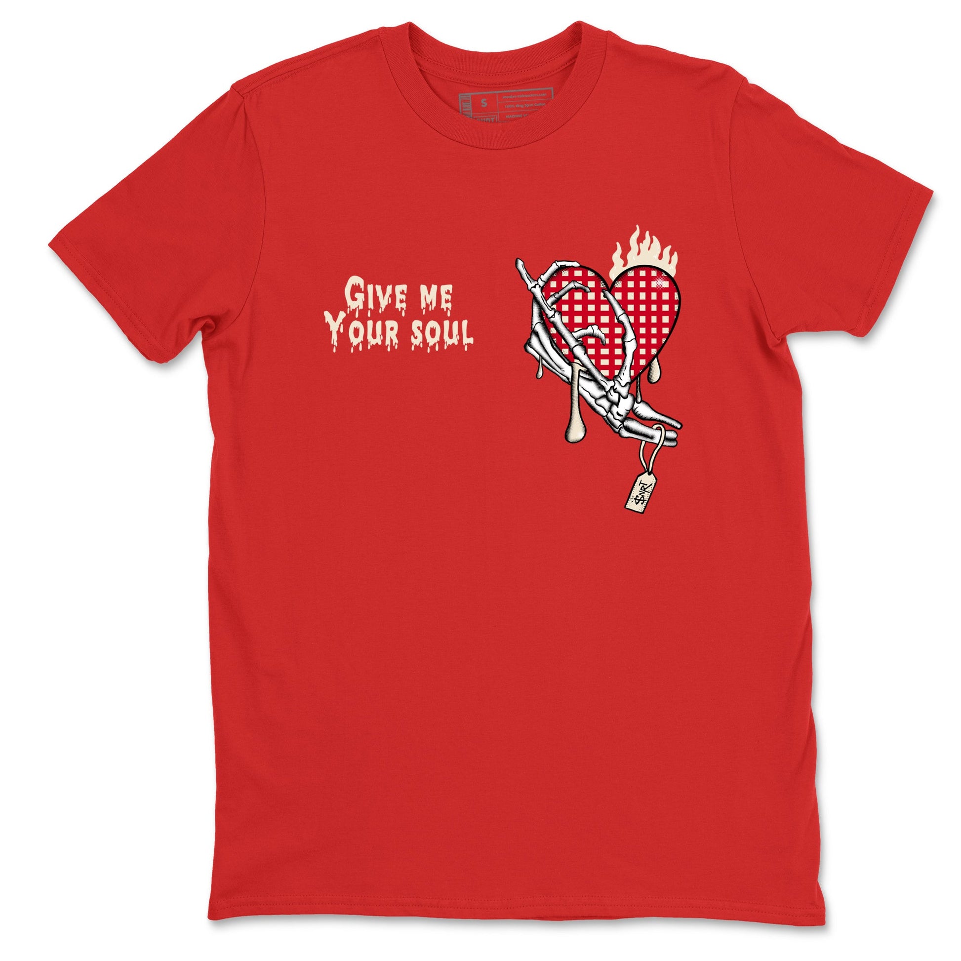 Perfect Valentine's Day Gifts graphic tee  – Graphic Tees To Match Air Jordan 4 Valentines Day – Give Me Your Soul Tee Red 2