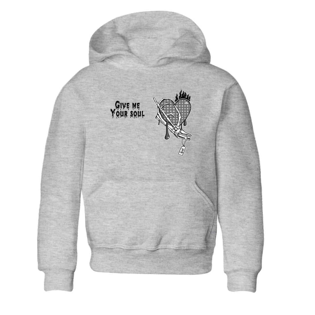 4s Wet Cement shirts to match jordans Give Me Your Soul unique Halloween sneaker tee Air Jordan 4 Wet Cement SNRT Sneaker Release Tees Youth Baby Heather Grey 2 crew neck shirts