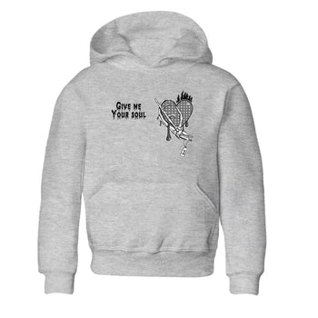 4s Wet Cement shirts to match jordans Give Me Your Soul unique Halloween sneaker tee Air Jordan 4 Wet Cement SNRT Sneaker Release Tees Youth Baby Heather Grey 2 crew neck shirts