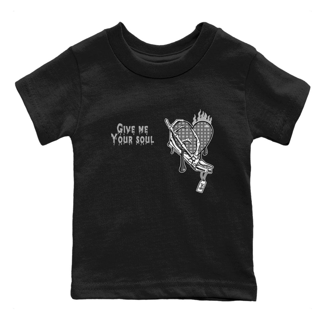 4s Wet Cement shirts to match jordans Give Me Your Soul unique Halloween sneaker tee Air Jordan 4 Wet Cement SNRT Sneaker Release Tees Youth Baby Black 2 crew neck shirts