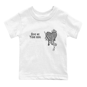 4s Wet Cement shirts to match jordans Give Me Your Soul unique Halloween sneaker tee Air Jordan 4 Wet Cement SNRT Sneaker Release Tees Youth Baby White 2 crew neck shirts