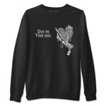 4s Wet Cement shirts to match jordans Give Me Your Soul unique Halloween sneaker tee Air Jordan 4 Wet Cement SNRT Sneaker Release Tees unisex cotton Black 2 crew neck shirts