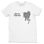 4s Wet Cement shirts to match jordans Give Me Your Soul unique Halloween sneaker tee Air Jordan 4 Wet Cement SNRT Sneaker Release Tees unisex cotton White 2 crew neck shirts