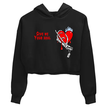 Sneaker match tees – Sneaker Tees To Match Air Jordan 6 Reverse Infrared Shoes – Give Me Your Soul Crop T-Shirt Black 2