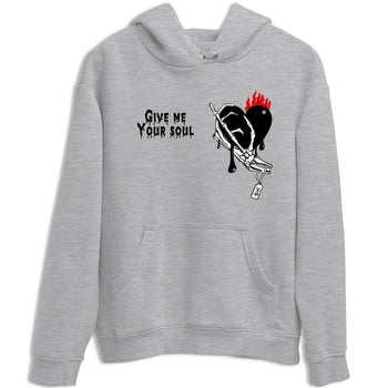 Sneaker match tees – Sneaker Tees To Match Air Jordan 6 Reverse Infrared Shoes – Give Me Your Soul Tee Heather Grey 2
