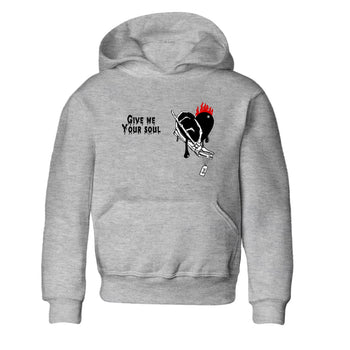 Sneaker match tees – Sneaker Tees To Match Air Jordan 6 Reverse Infrared Shoes – Give Me Your Soul Kids T-Shirt Heather Grey 2