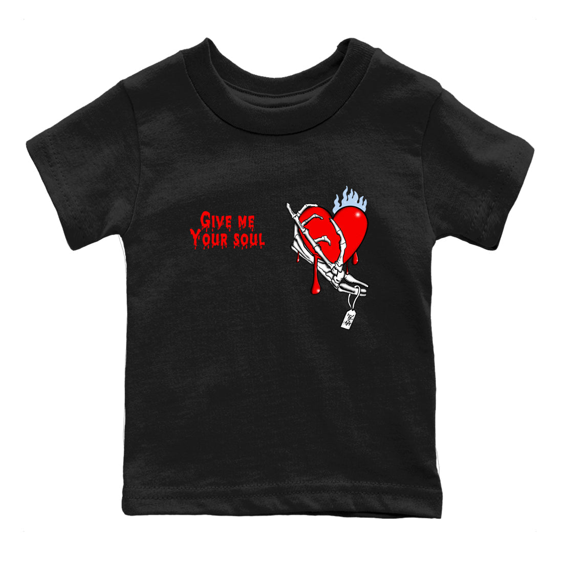 Sneaker match tees – Sneaker Tees To Match Air Jordan 6 Reverse Infrared Shoes – Give Me Your Soul Kids T-Shirt Black 2