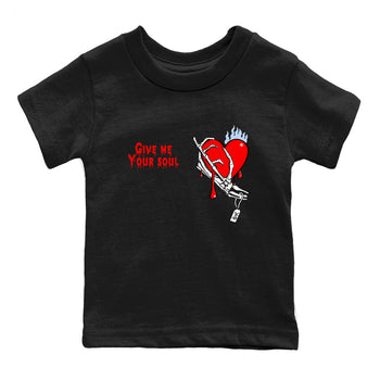 Sneaker match tees – Sneaker Tees To Match Air Jordan 6 Reverse Infrared Shoes – Give Me Your Soul Kids T-Shirt Black 2