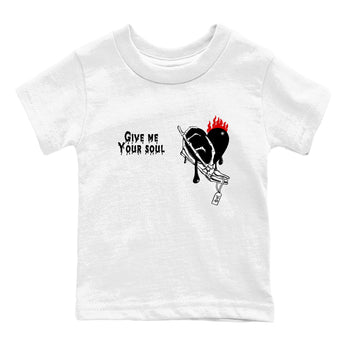 Sneaker match tees – Sneaker Tees To Match Air Jordan 6 Reverse Infrared Shoes – Give Me Your Soul Kids T-Shirt White 2