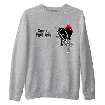 Sneaker match tees – Sneaker Tees To Match Air Jordan 6 Reverse Infrared Shoes – Give Me Your Soul Tee Heather Grey 2