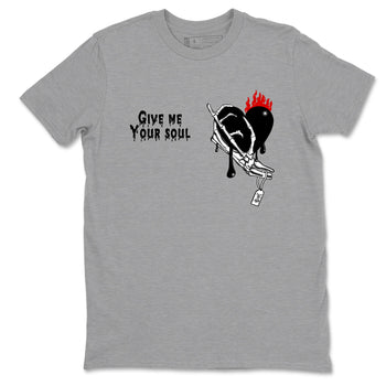 Sneaker match tees – Sneaker Tees To Match Air Jordan 6 Reverse Infrared Shoes – Give Me Your Soul Tee Heather Grey 2