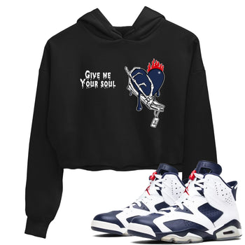 6s White And Midnight Navy shirts to match jordans Give Me Your Soul unique Halloween sneaker tee Air Jordan 6 White And Midnight Navy SNRT Sneaker Release Tees unisex cotton Black 1 Crop Shirts