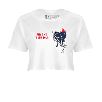 6s White And Midnight Navy shirts to match jordans Give Me Your Soul unique Halloween sneaker tee Air Jordan 6 White And Midnight Navy SNRT Sneaker Release Tees unisex cotton White 2 Crop Shirts