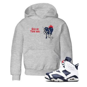 6s White And Midnight Navy shirts to match jordans Give Me Your Soul unique Halloween sneaker tee Air Jordan 6 White And Midnight Navy SNRT Sneaker Release Tees Youth Baby Heather Grey 1 crew neck shirts