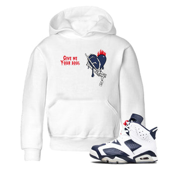 6s White And Midnight Navy shirts to match jordans Give Me Your Soul unique Halloween sneaker tee Air Jordan 6 White And Midnight Navy SNRT Sneaker Release Tees Youth Baby White 1 crew neck shirts