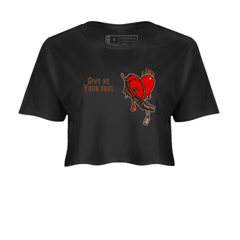 9s Olive shirts to match jordans Give Me Your Soul sneaker match tees Air Jordan 9 Olive match shoes to clothes SNRT Sneaker Tees unisex cotton Black 2 crop tee