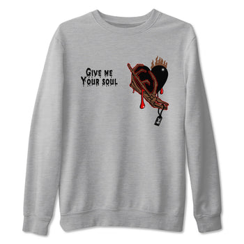 9s Olive shirts to match jordans Give Me Your Soul sneaker match tees Air Jordan 9 Olive match shoes to clothes SNRT Sneaker Tees unisex cotton Heather Grey 2 shirts