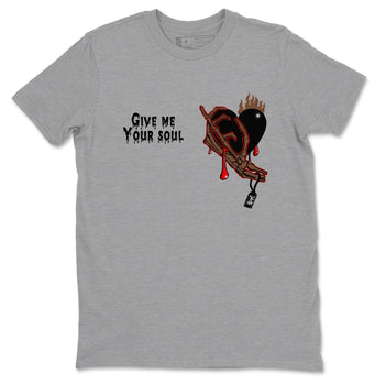 9s Olive shirts to match jordans Give Me Your Soul sneaker match tees Air Jordan 9 Olive match shoes to clothes SNRT Sneaker Tees unisex cotton Heather Grey 2 shirts