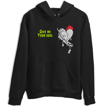 Sneaker Threads – Sneaker Tees To Match Air Max 90 Spruce Aura and Ghost Green – Give Me Your Soul Graphic Tee Black 2. Perfect for Jordan releases 2025 colorways.
