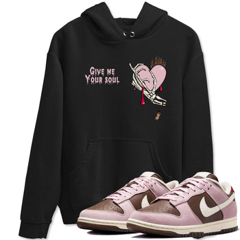 Dunk Cacao Wow And Pink Foam shirts to match jordans Give Me Your Soul unique Halloween sneaker tee Dunk Cacao Wow And Pink Foam SNRT Sneaker Release Tees unisex cotton Black 1 crew neck shirts