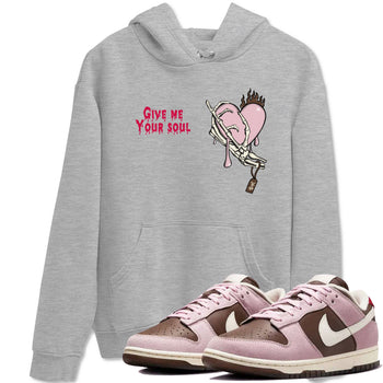Dunk Cacao Wow And Pink Foam shirts to match jordans Give Me Your Soul unique Halloween sneaker tee Dunk Cacao Wow And Pink Foam SNRT Sneaker Release Tees unisex cotton Heather Grey 1 crew neck shirts