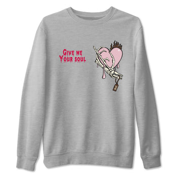 Dunk Cacao Wow And Pink Foam shirts to match jordans Give Me Your Soul unique Halloween sneaker tee Dunk Cacao Wow And Pink Foam SNRT Sneaker Release Tees unisex cotton Heather Grey 2 crew neck shirts