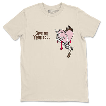 Dunk Cacao Wow And Pink Foam shirts to match jordans Give Me Your Soul unique Halloween sneaker tee Dunk Cacao Wow And Pink Foam SNRT Sneaker Release Tees unisex cotton Natural 2 crew neck shirts