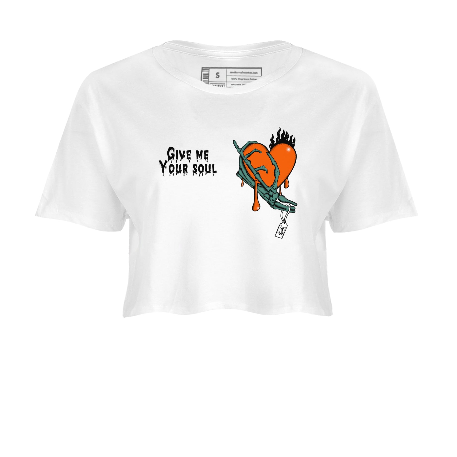 Dunk Low Ceramic shirts to match jordans Give Me Your Soul unique Halloween sneaker tee Dunk Ceramic match shoes to clothes SNRT Sneaker Tees unisex cotton White 2 crop tee