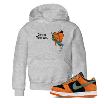 Dunk Low Ceramic shirts to match jordans Give Me Your Soul unique Halloween sneaker tee Dunk Ceramic match shoes to clothes SNRT Sneaker Tees Youth Baby Heather Grey 1 tee